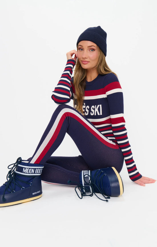 Show Me Your Mumu - Slopes Sweater - Navy Apres Ski Stripe