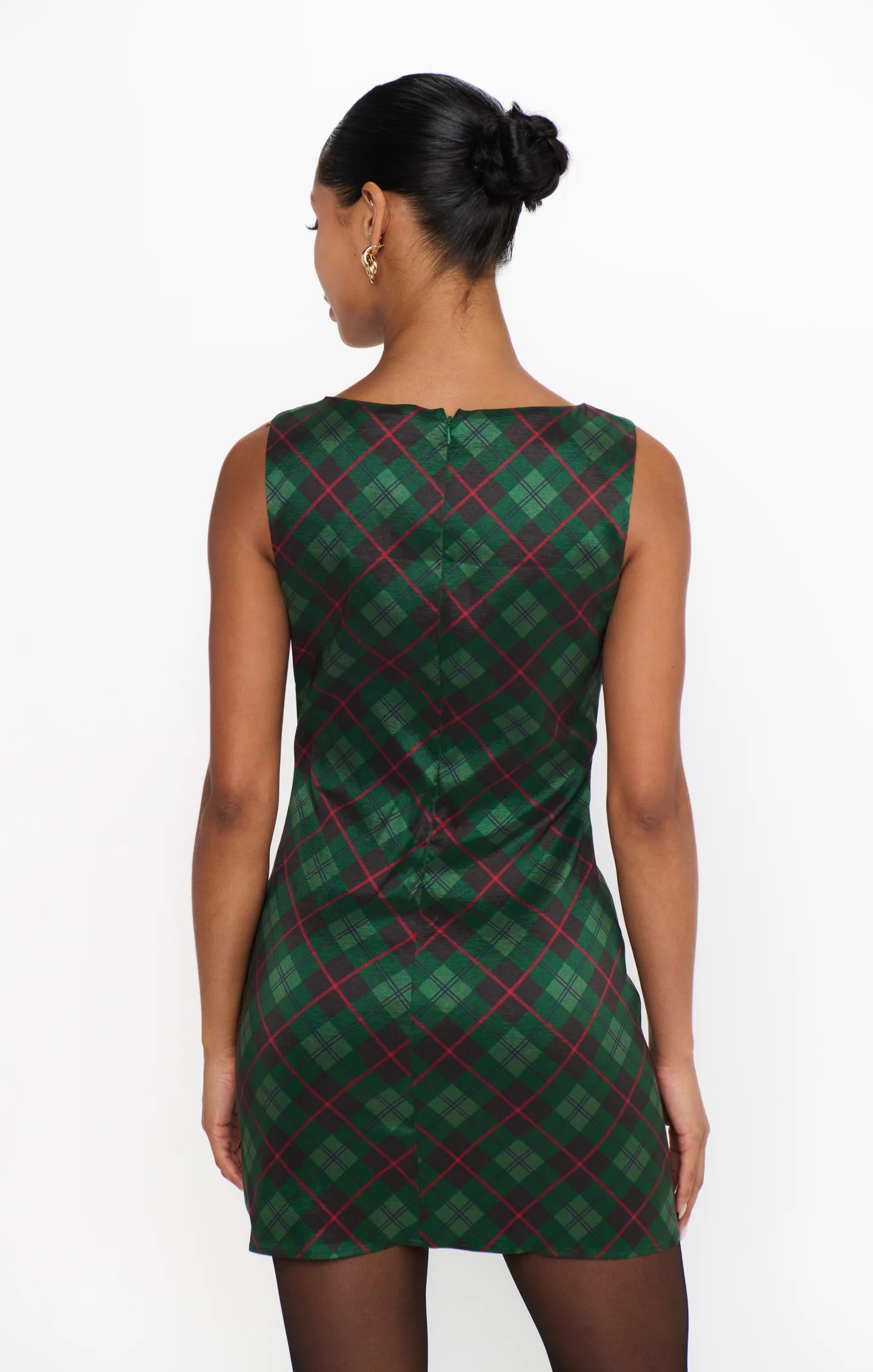 Tori Mini Dress - Mistletoe Plaid