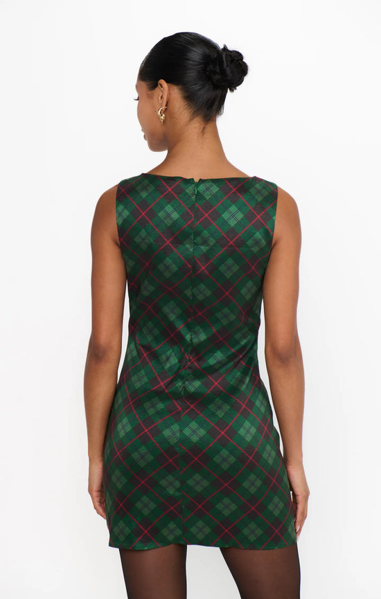 Tori Mini Dress - Mistletoe Plaid
