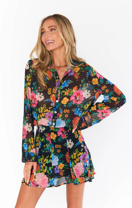 Show Me Your Mumu - Smith Button Down Midnight Botanical Floral