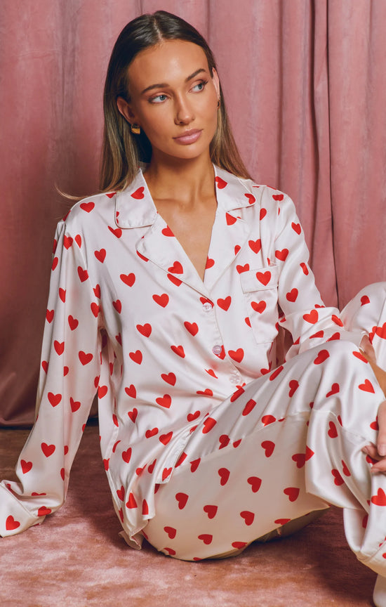 Show Me Your Mumu - Classic PJ Set Queen of Hearts Silky