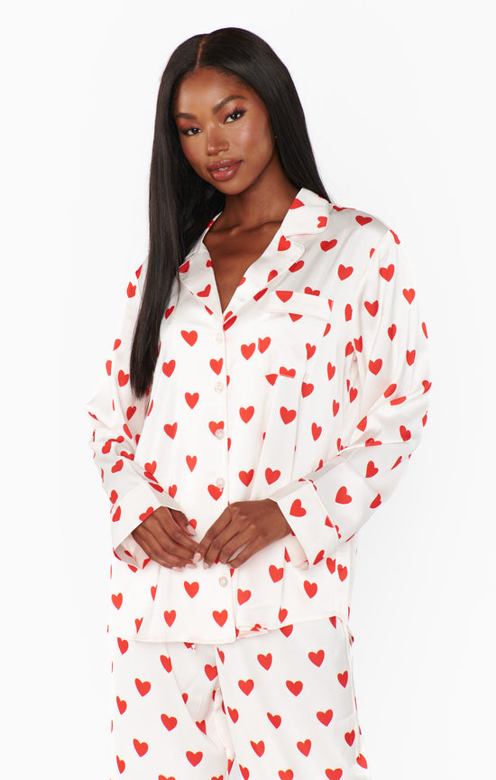 Show Me Your Mumu - Classic PJ Set Queen of Hearts Silky