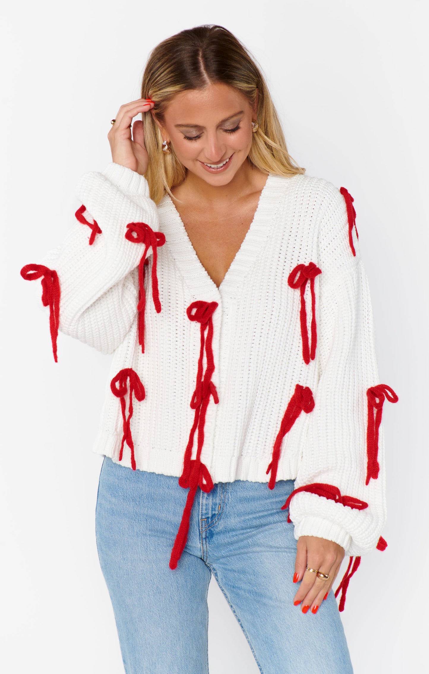 Show Me Your Mumu - Good Karma Cardi Sweet Bow Knit