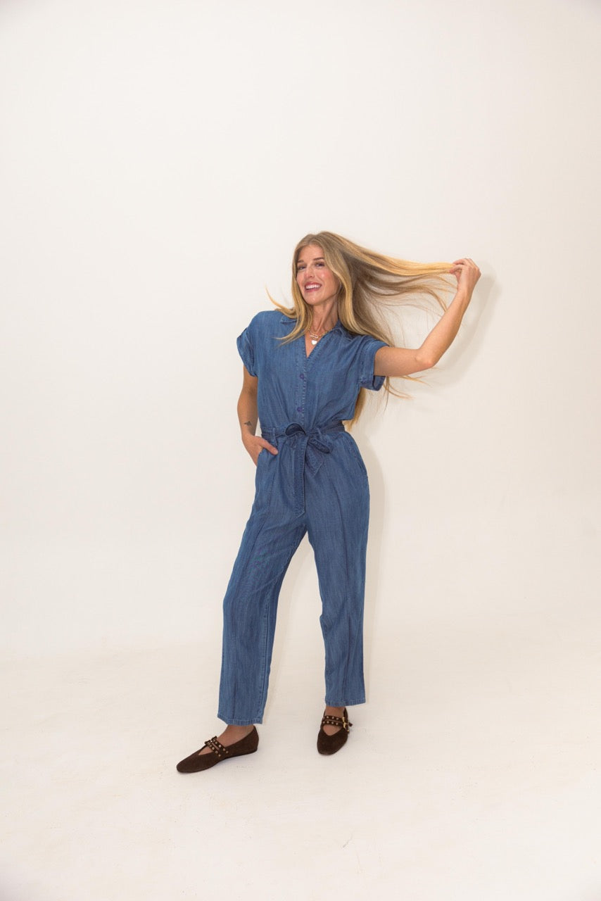 7 Jumpsuit S/S Tie Belt