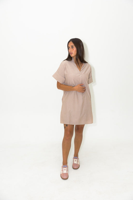 Short Sleeve Striped Dress