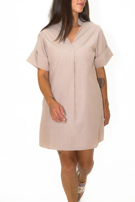 Short Sleeve Striped Dress