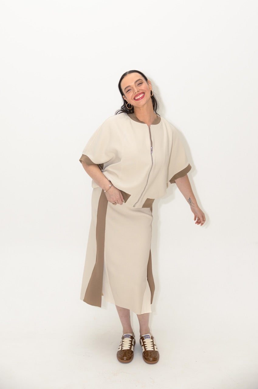 Katy Stretch Crepe Jacket