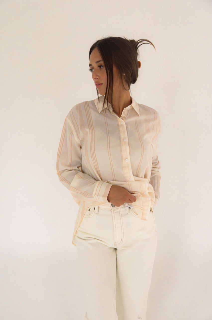 Seaport Striped Shirt - Biscuit