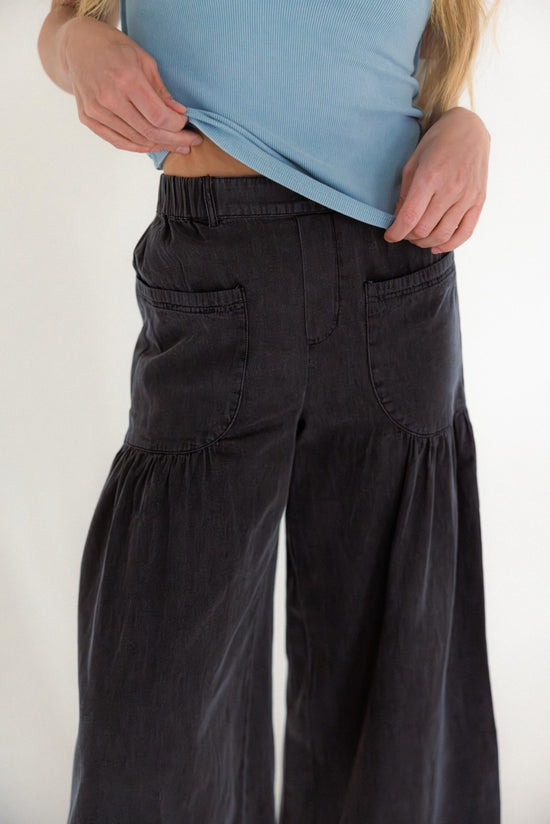 Half Elasticized Waist Tiered Pants