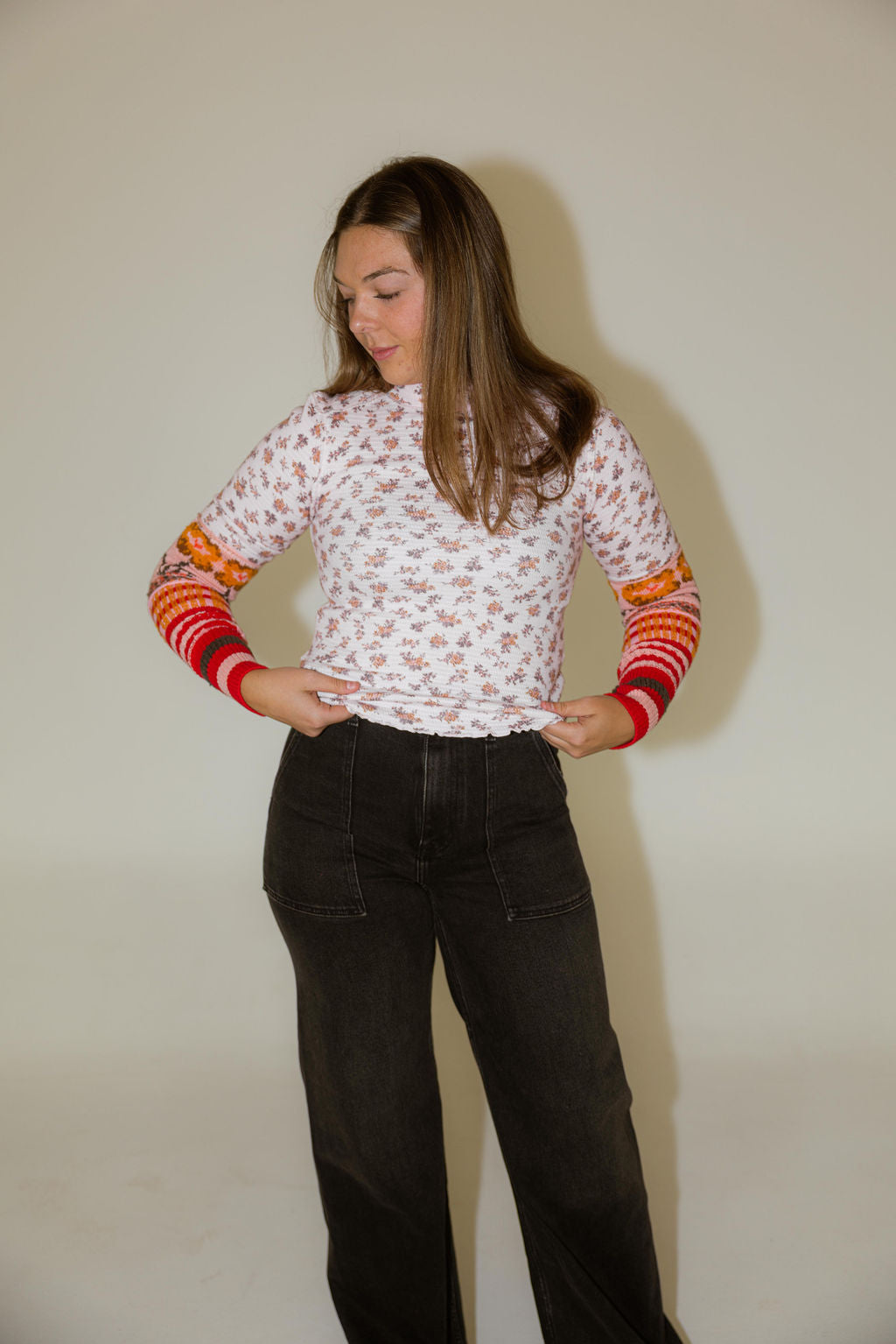 Free People - WTF Bold Bowery Cuff - Cherry Blossom Combo