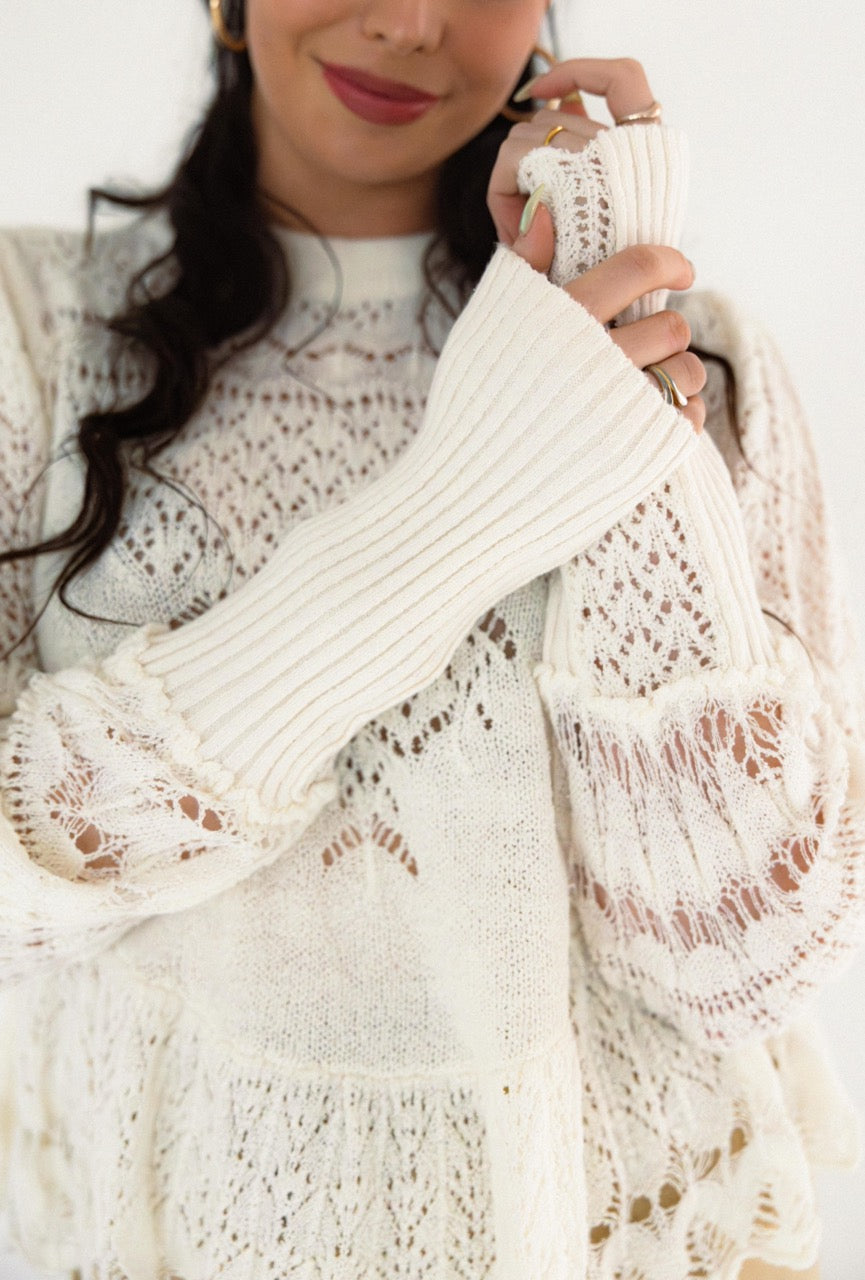 Free People - Lucinda Sweater - Ivory