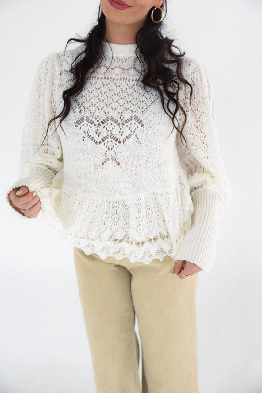 Free People - Lucinda Sweater - Ivory