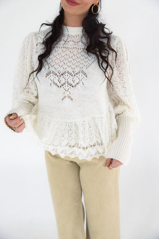 Free People - Lucinda Sweater - Ivory
