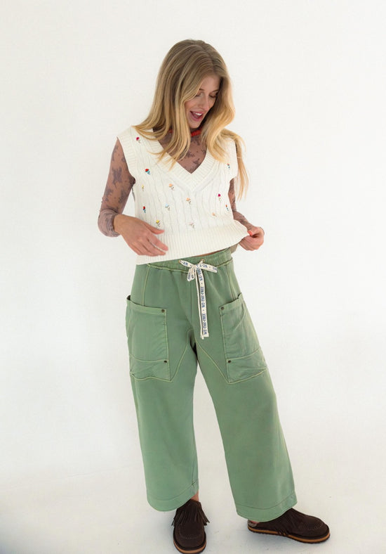 Free People - Jet Set Knit Pull On - Oil Green