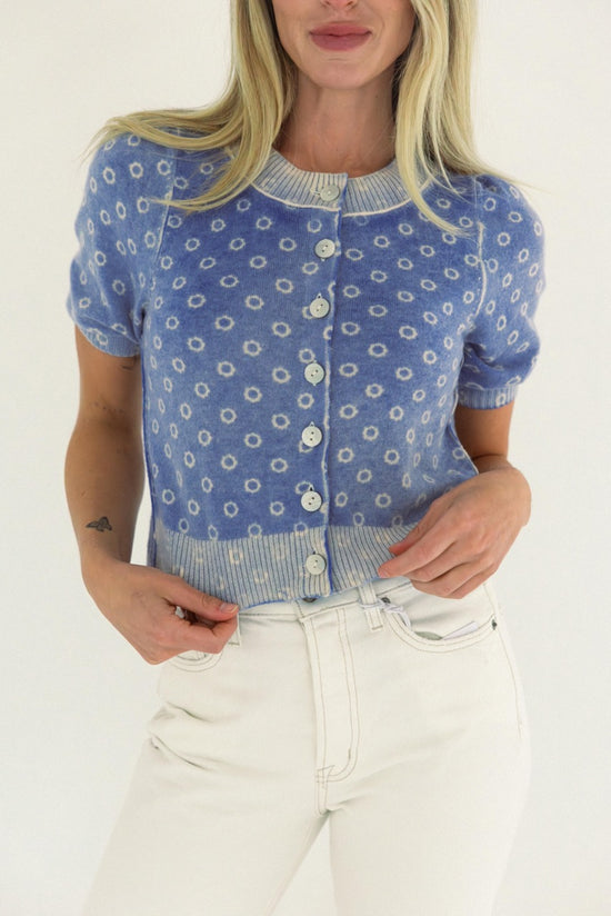 Isla Pattern Cardi - Cobalt Combo