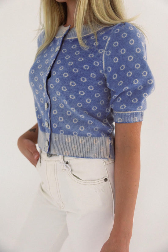 Isla Pattern Cardi - Cobalt Combo