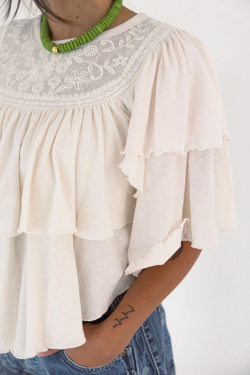 Free People - Rose Party Tee - Sugar Swizzle
