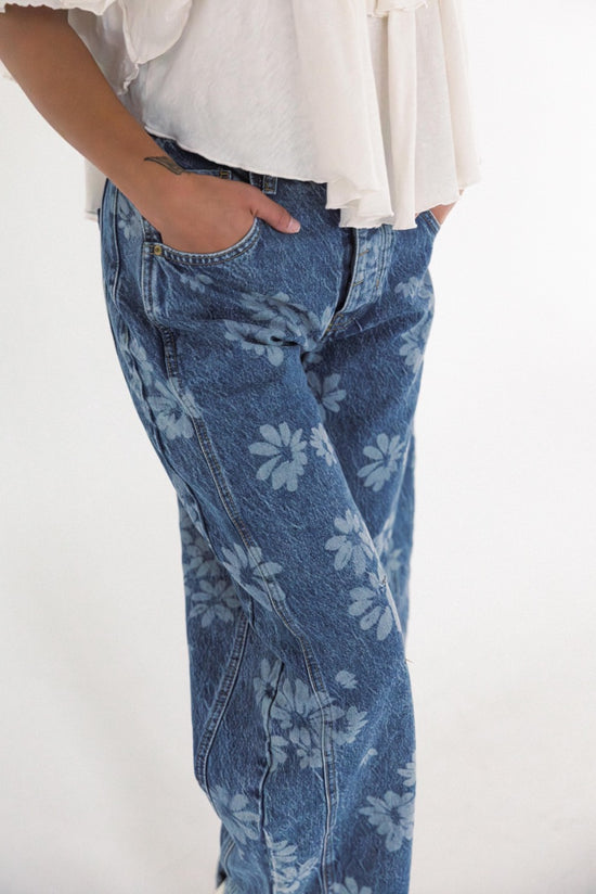 Free People - Good Luck Printed Barrel Jean