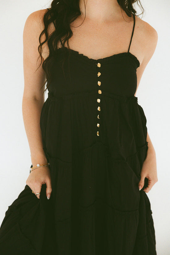 Show Me Your Mumu - Gracie Midi Dress Black Voile