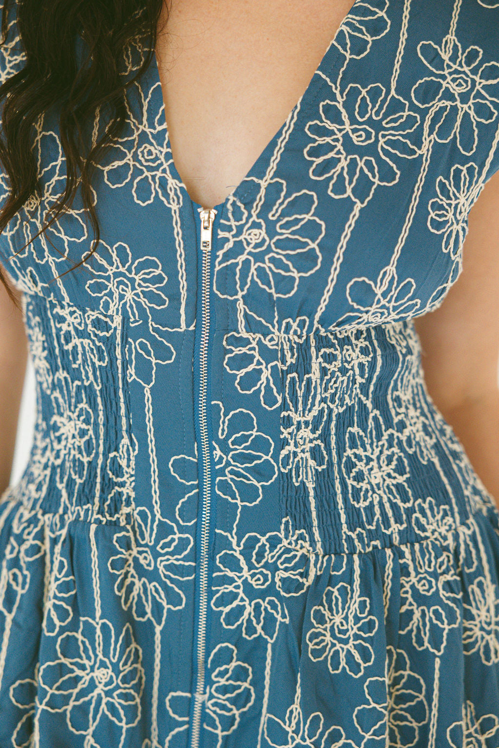 Front Zip Midi Dress
