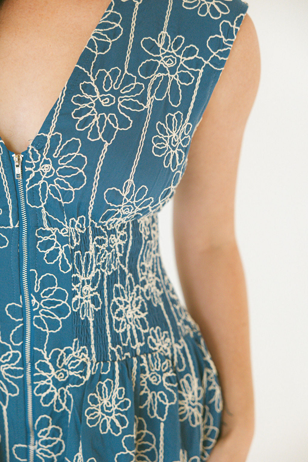Front Zip Midi Dress