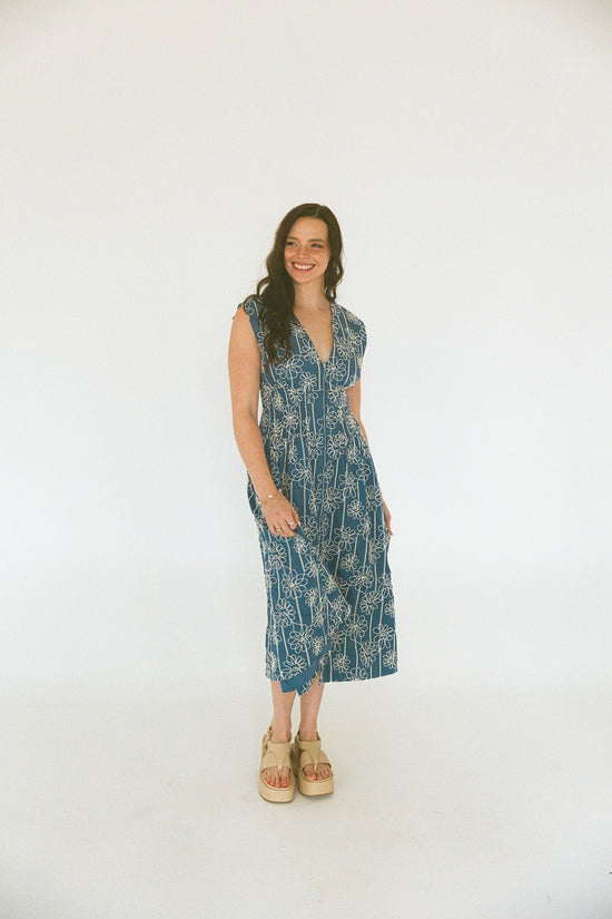 Front Zip Midi Dress