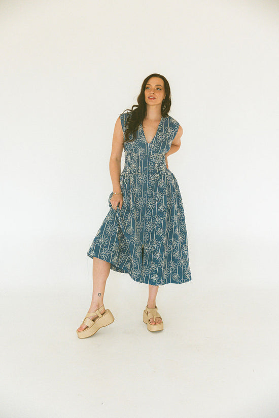 Front Zip Midi Dress