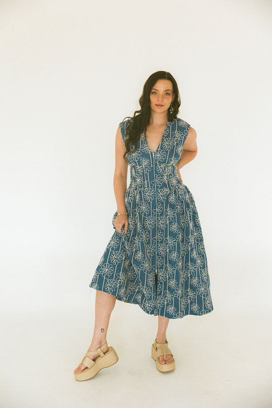 Front Zip Midi Dress