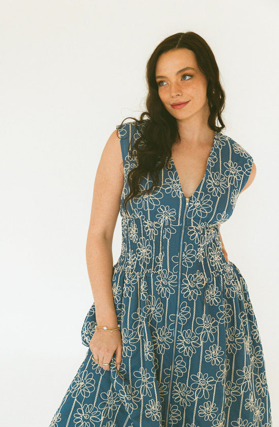 Front Zip Midi Dress