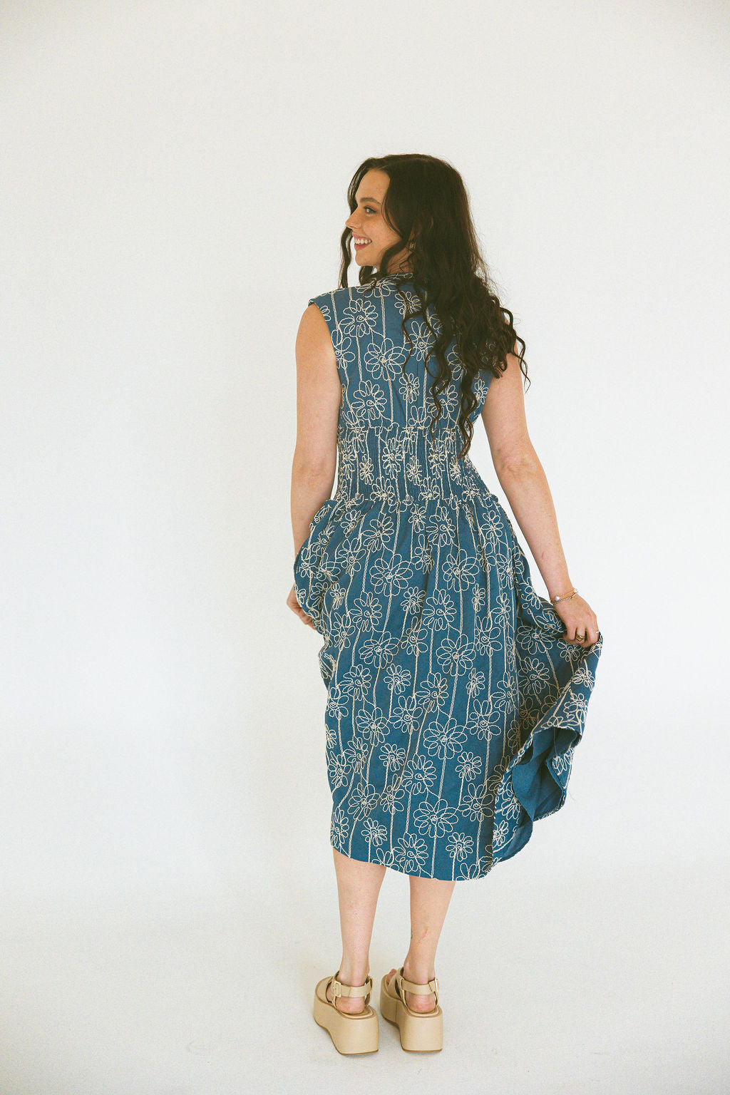 Front Zip Midi Dress