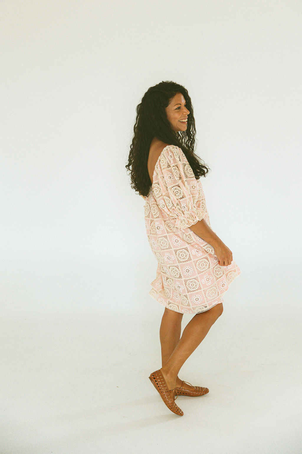Embroidered Mini Dress