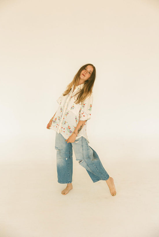 Free People - Emma Embroidered Top