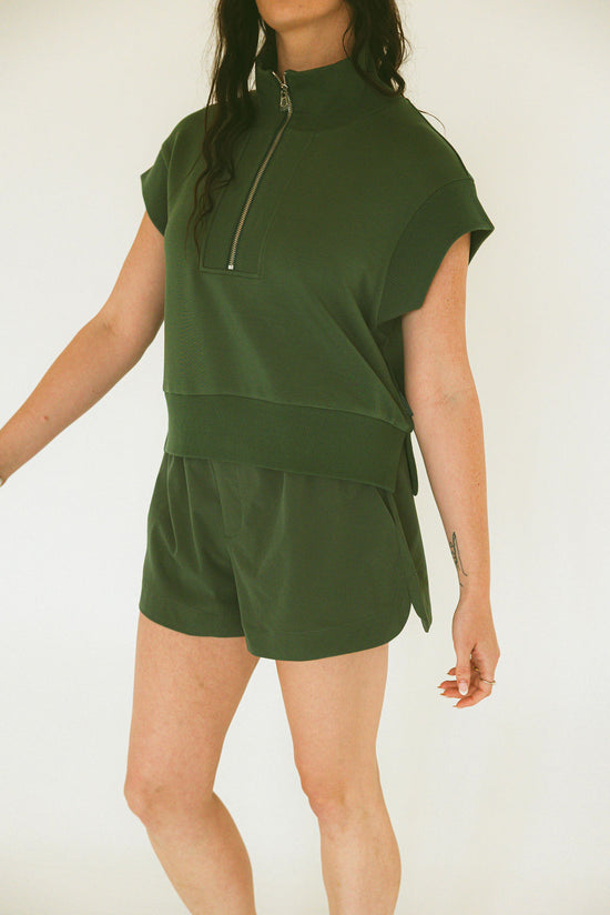 Nila Mid Rise Short - Cilantro