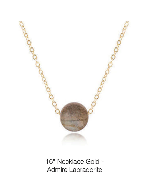 16" Necklace Gold - Admire Labradorite