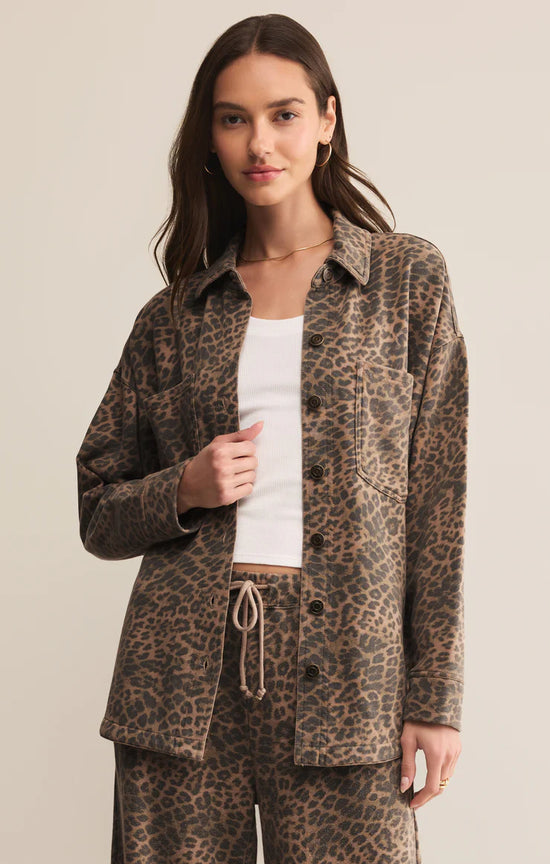 All Day Leopard Jacket - Desert Tan