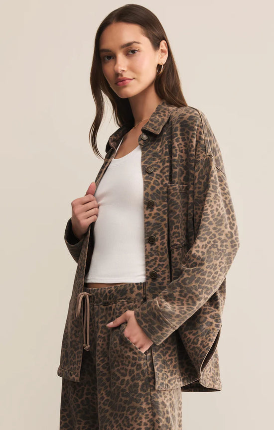 All Day Leopard Jacket - Desert Tan
