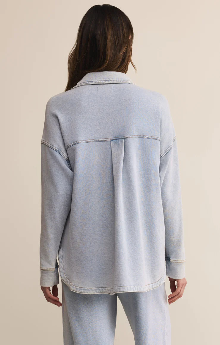 All Day Knit Denim Jacket - Washed Indigo