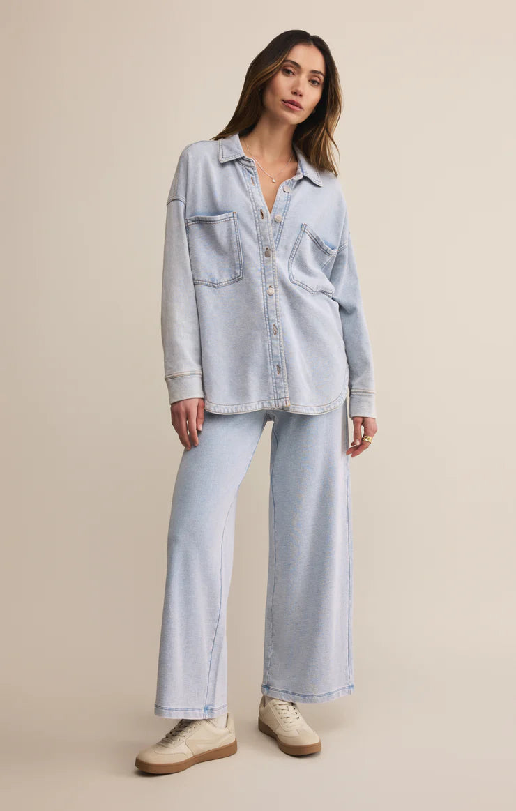 All Day Knit Denim Jacket - Washed Indigo