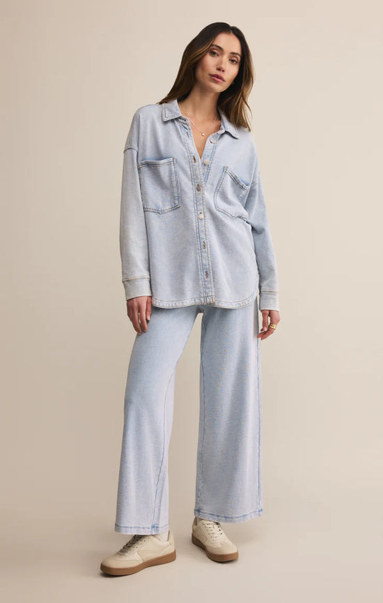 All Day Knit Denim Jacket - Washed Indigo