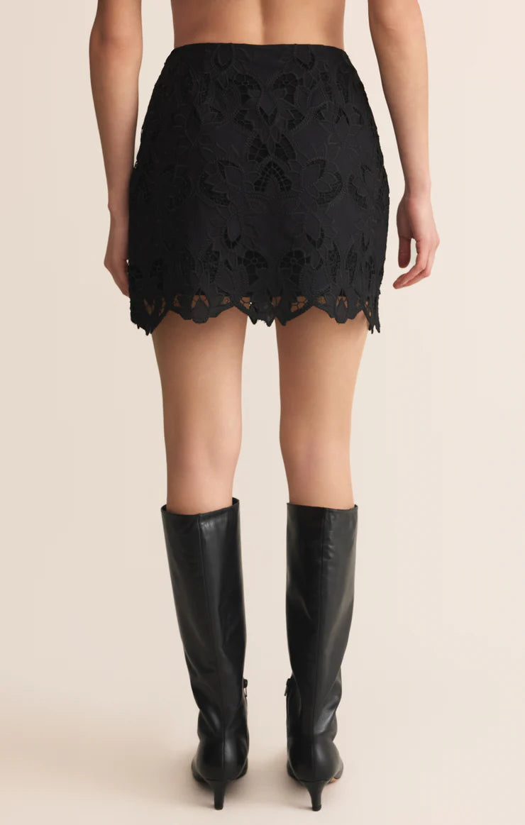 Siren Lace Mini Skirt - Black