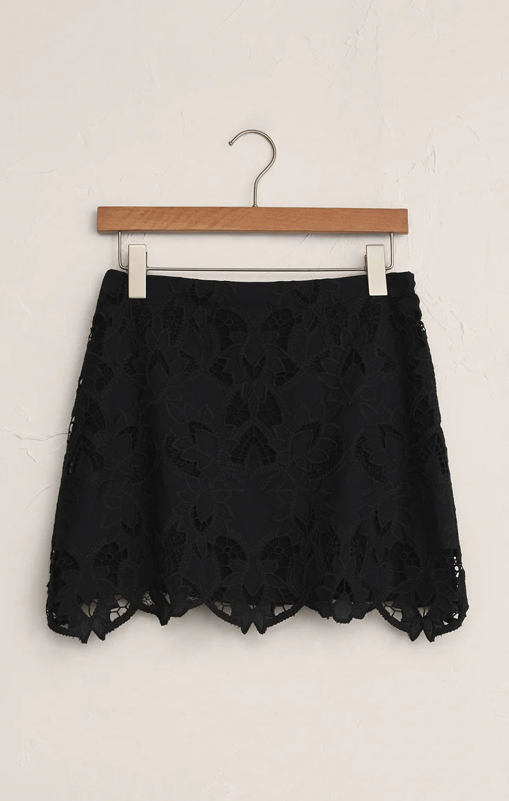 Siren Lace Mini Skirt - Black