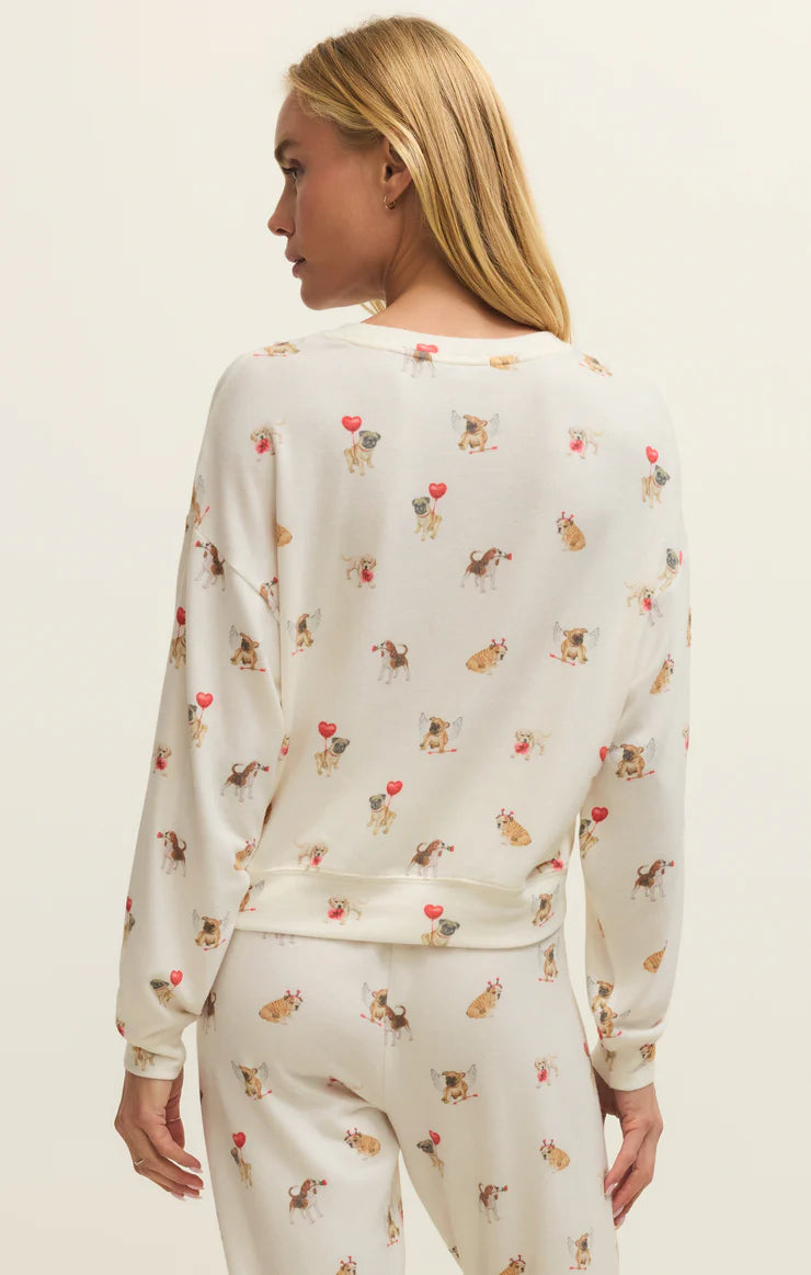 Bisous Love Pup Top Vanilla Ice