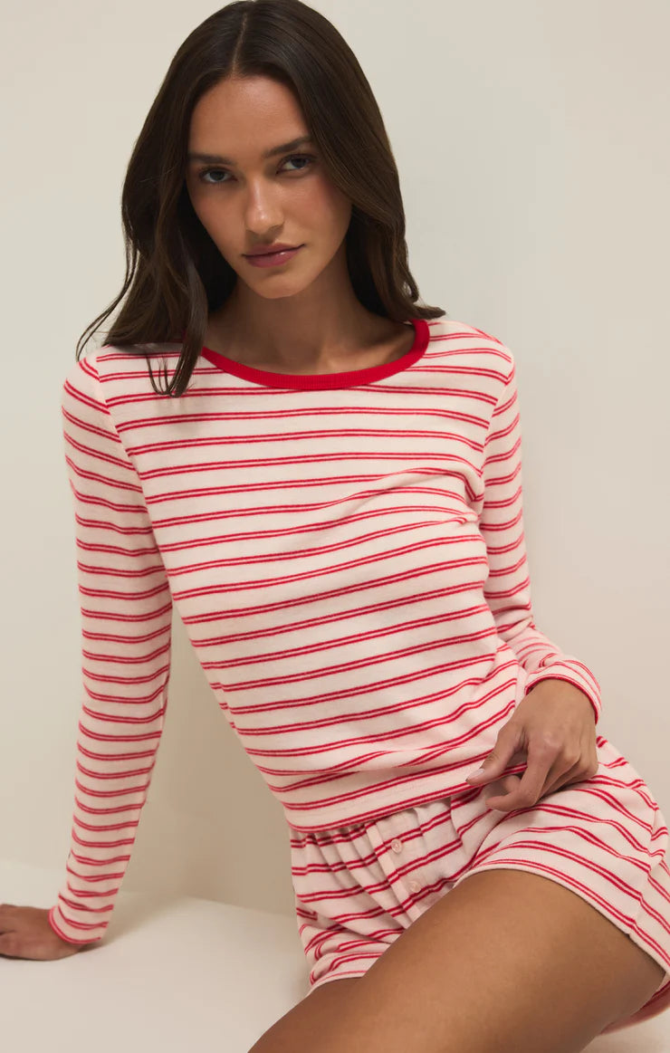 Night In Stripes Ls Top Multi