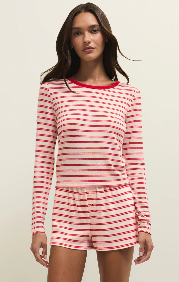 Night In Stripes Ls Top Multi