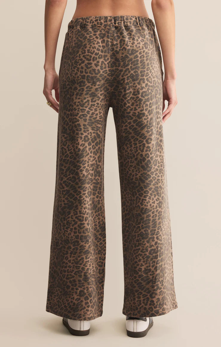 Hunter Leopard Knit Pant - Desert Tan