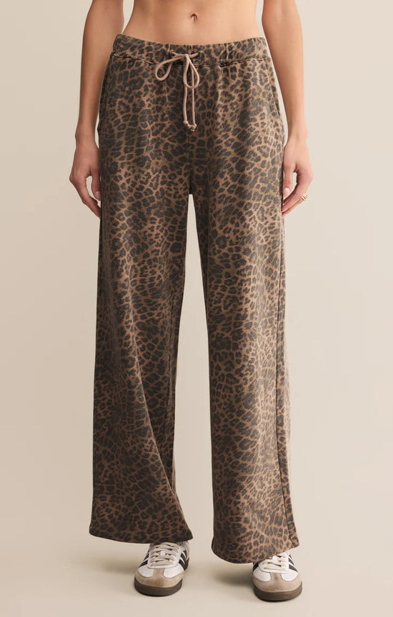 Hunter Leopard Knit Pant - Desert Tan