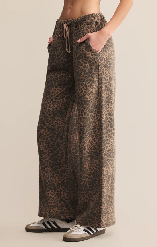 Hunter Leopard Knit Pant - Desert Tan