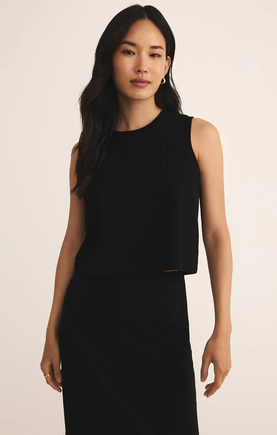 Sloane Jersey Muscle Tank - True Black