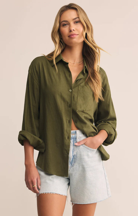 Alfie Button Up Shirt - Fern