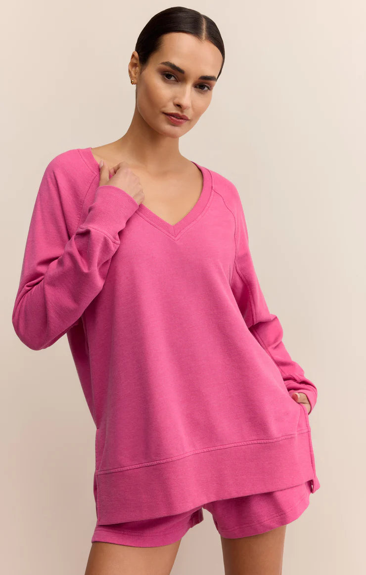 Weekender V Neck - Island Pink